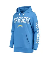 Women's G-iii 4Her by Carl Banks Powder Blue Los Angeles Chargers Extra Point Pullover Hoodie