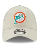 Men's New Era Khaki Miami Dolphins Historic Playmaker 9TWENTY Adjustable Hat