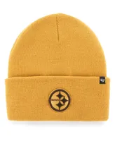 Women's '47 Brand Gold Pittsburgh Steelers Haymaker Cuffed Knit Hat
