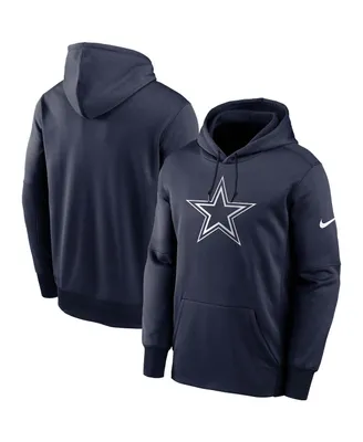 Men's Nike Navy Dallas Cowboys Fan Gear Primary Logo Therma Performance Pullover Hoodie