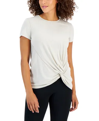 Id Ideology Women's Side-Knot T-Shirt, Created for Macy's