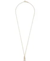 Wrapped Diamond Boy Pendant Necklace (1/20 ct. tw) in 10k Gold, 18" + 2" extender, Created for Macy's