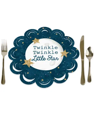 Twinkle Twinkle Little Star - Baby Shower or Birthday Party Table Chargers 12 Ct