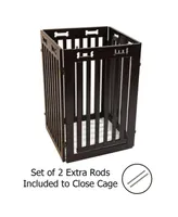 Arf Pets 4-Panel Freestanding Dog Gate, Retractable Pet Gate W/Door