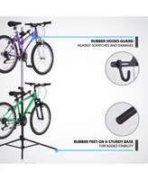 RaxGo Adjustable Bike Rack, Freestanding & Foldable 2 Bike Hanger