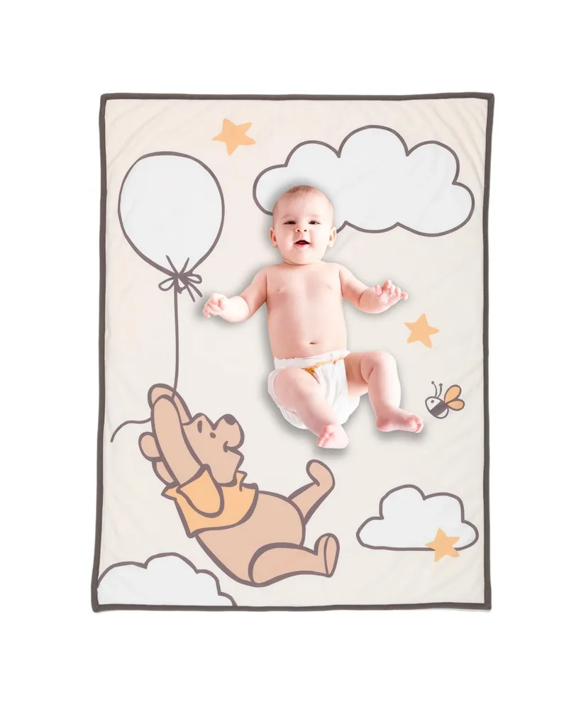 Lambs & Ivy Disney Baby Winnie The Pooh Picture Perfect Faux Shearling Baby Blanket