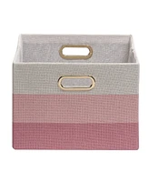 Lambs & Ivy Pink Ombre Foldable/Collapsible Storage Bin/Basket