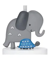 Bedtime Originals Jungle Fun Gray Elephant/Turtle Nursery Lamp with Shade & Bulb