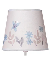 Lambs & Ivy Baby Blooms Pink Butterfly Nursery Lamp with Floral Shade & Bulb