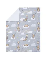Lambs & Ivy Disney Baby Hunny Bear Winnie the Pooh Gray Soft Sherpa Baby Blanket