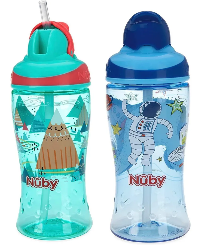 Nuby Toddler Thirsty No-Spill Boost Cup with Soft Straw, 12oz