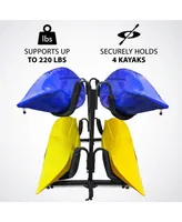 Raxgo Kayak Storage Rack, Freestanding Kayak Rack, Storage for 4 Kayak