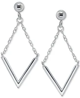 Giani Bernini V Bar & Chain Drop Earrings, Created for Macy's