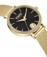 Versus Versace Women's Mar Vista Gold Ion-Plated Mesh Bracelet Watch 34mm