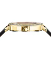 Versus Versace Women's Mar Vista Black Leather Strap Watch 34mm