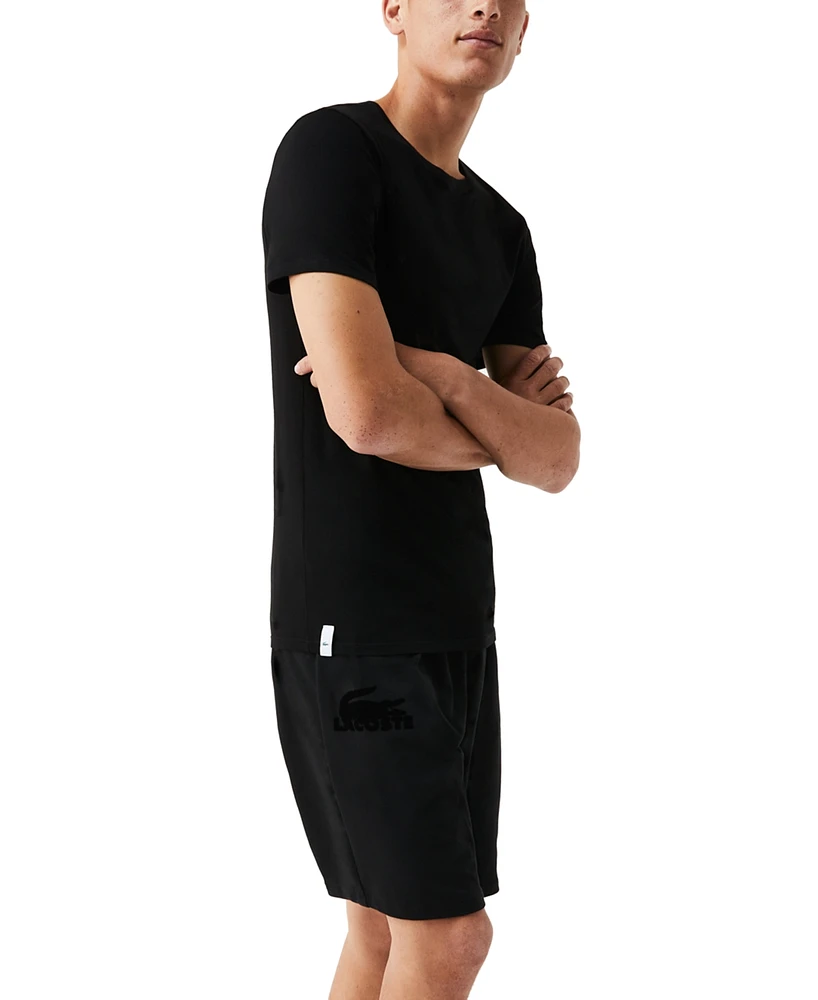 Lacoste Men's Crew Neck Slim Fit Undershirt Set, 3-Pack