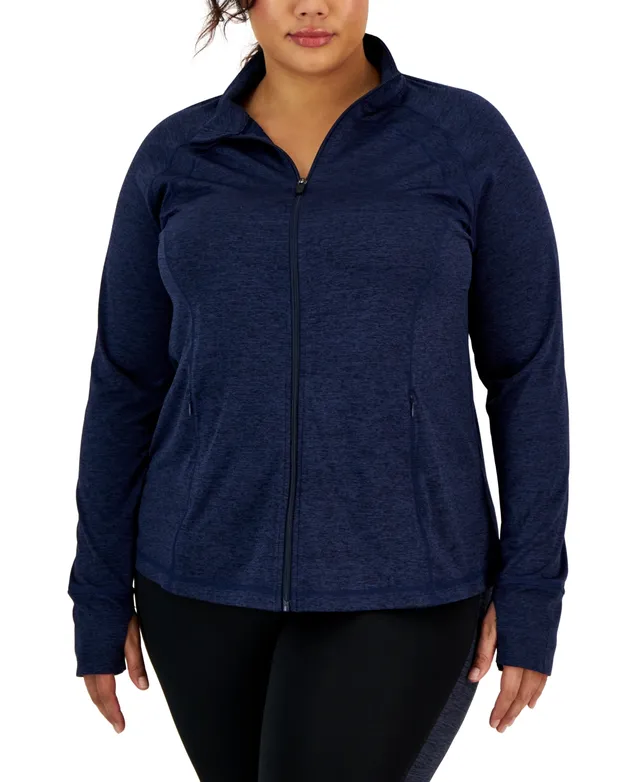 Women's DKNY Sport Navy Dallas Cowboys Drew Sherpa Full-Zip