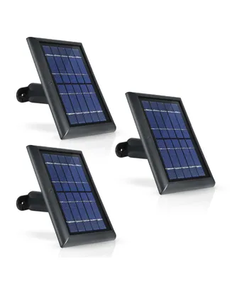 Wasserstein Solar Panel with 13ft Cable Compatible with Eufy Cam 2C and 2C Pro - Power Your Eufy Surveillance Camera Continuously (3 Pack, Black)