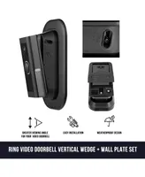 Wasserstein 0° to 10° Vertical Adjustable Angle Mount and Wall Plate Compatible with Ring Video Doorbell Wired