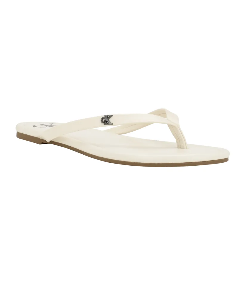 Calvin Klein Women's Crude Flat Thong Sandals