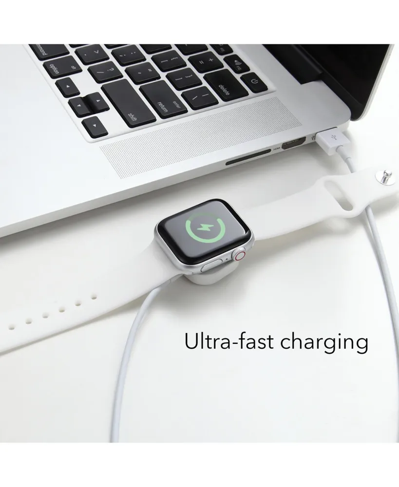 Wasserstein Portable Magnetic Apple Watch Charger with Charging Cable by for Apple Watch Series Ultra 1 Se 8 7 6 5 4 3 2