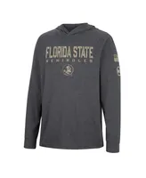 Men's Colosseum Charcoal Florida State Seminoles Team Oht Military-Inspired Appreciation Hoodie Long Sleeve T-shirt