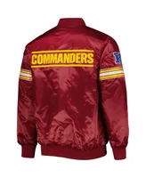 Men's Starter Burgundy Washington Commanders The Pick and Roll Full-Snap Jacket