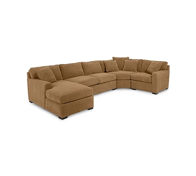 Radley 4-Pc. Fabric Chaise Sectional Sofa with Wedge Piece, Created for Macy's