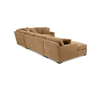Radley 4-Pc. Fabric Chaise Sectional Sofa with Wedge Piece, Created for Macy's