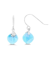 Macy's Larimar Nautical Leverback Earrings in Sterling Silver