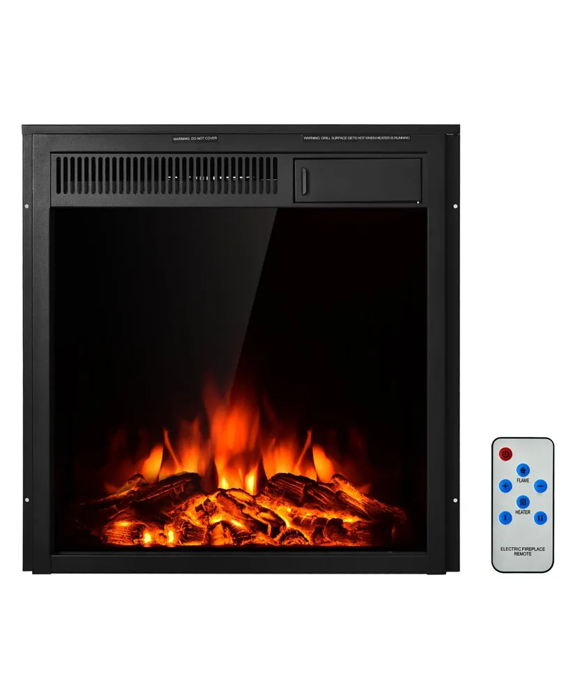 Costway 22.5'' Electric Fireplace Insert Freestanding & Recessed Heater