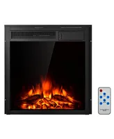 Costway 22.5'' Electric Fireplace Insert Freestanding & Recessed Heater