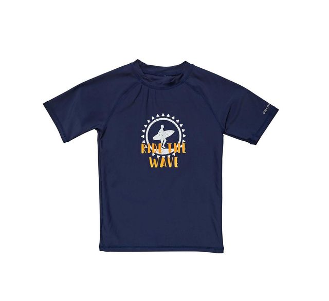 Toddler, Child Boys Ride the Wave Navy Ss Rash Top