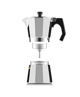 JoyJolt Italian Moka Pot 6 Cup Capacity Stovetop Aluminium Espresso Maker