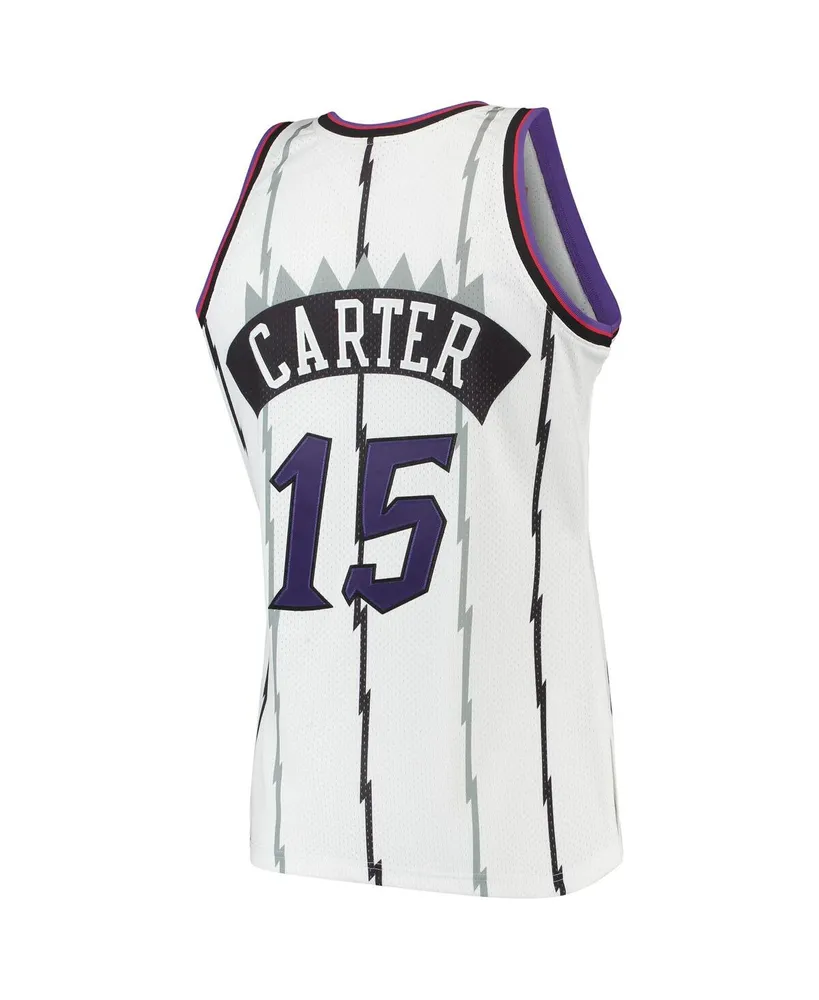 Men's Mitchell & Ness Vince Carter White Toronto Raptors Hardwood Classics 1998-99 Authentic Jersey