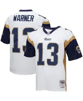 Men's Mitchell & Ness Kurt Warner White Los Angeles Rams Big and Tall 2001 Retired Player Replica Jersey