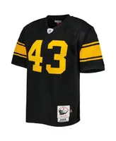 Men's Mitchell & Ness Troy Polamalu Black Pittsburgh Steelers 2008 Alternate Authentic Retired Player Jersey