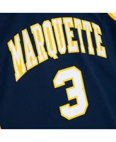 Men's Mitchell & Ness Dwyane Wade Navy Marquette Golden Eagles Player Swingman Jersey