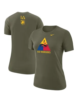 Women's Nike Olive Army Black Knights 1st Armored Division Old Ironsides Operation Torch T-shirt