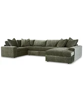 Michola 155" 3-Pc. Fabric Sectional with Chaise, Created for Macy's