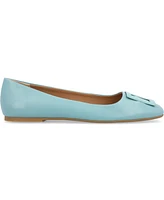 Journee Collection Women's Zimia Buckle Square Toe Ballet Flats