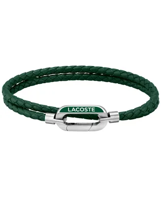 Lacoste Men's Braided Leather Bracelet