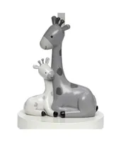 Lambs & Ivy Jungle Friends White/Gray Giraffe Nursery Lamp with Shade & Bulb