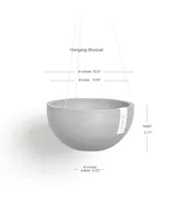 Ecopots Modern Hanging Brussels Flower Pot Planter, 10.5in