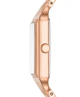 Fossil Women's Raquel Three-Hand Date Rose Gold-Tone Stainless Steel Bracelet Watch, 23mm - Rose Gold