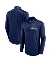 Men's Fanatics College Navy Seattle Seahawks Tough Minded Quarter-Zip Top