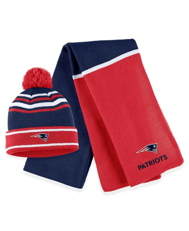 WEAR by Erin Andrews Women's Royal Buffalo Bills Colorblock Cuffed Knit Hat  with Pom and Scarf Set