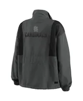 Women's Wear by Erin Andrews Charcoal St. Louis Cardinals Packable Half-Zip Jacket