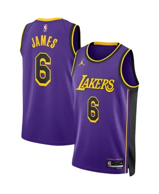 Men's Jordan LeBron James Purple Los Angeles Lakers Statement Edition Swingman Jersey