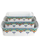 Euro Ceramica Zanzibar Stoneware 3 Piece Baking Dishes